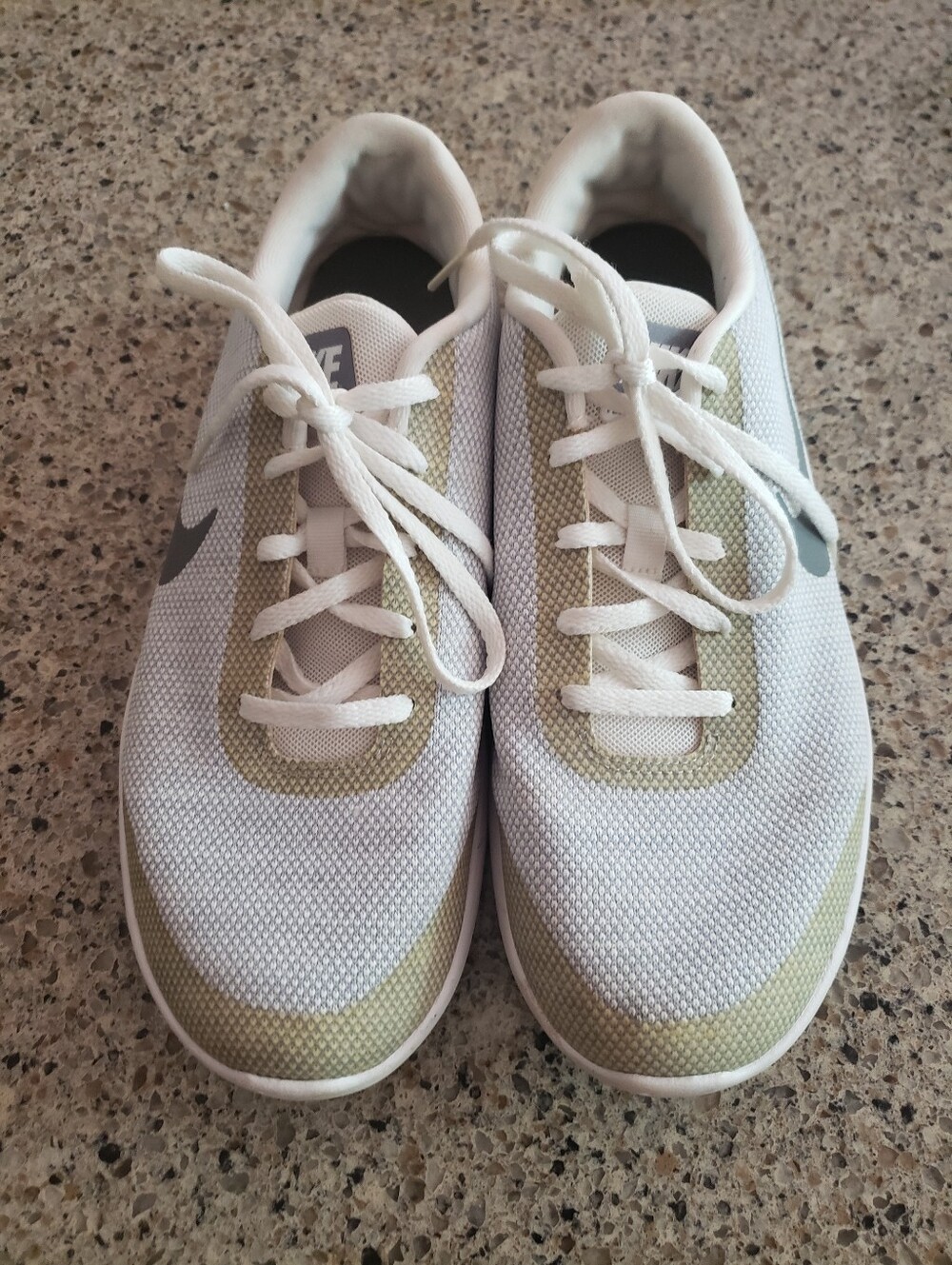 Nike Flex Expression RN7 White/Gray/Yellow Walking/Running Sneaker